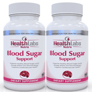 Health Labs Nutra Blood Sugar Ultra - Supports Healthy blood sugar levels, Cardiovascular Health, strengthens Immune System - Pack of 2