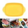 thumbnail image 3 of Plato Para Hornear De Cerámica Adecuado Para Horno Microondas Vajilla Herramienta De Cocina Amarillo Sunnimix Placa para hornear, 3 of 8