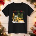 thumbnail image 4 of sdbrld Boys Christmas Short Sleeve Graphic Crewneck T-Shirt for 3T 4T Toddler Kids Holiday Black Sizes 3-4 Years, 4 of 5