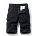 thumbnail image 1 of Jophufed Fashion Men's Pants Pocket Zipper Buttons Solid Leisure Time Tooling Shorts Cargo Pants, 1 of 5