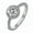 Silver#3, variant on MISS RIGHT Promise Rings for Her, Moissanite Engaegment Rings, D Color VVS1 Simulated Diamond Silver Accent Rings