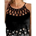 thumbnail image 3 of FASHIONWT Women Tropical Printed Sleeveless Cage Hollow Summer Tank Tops, 3 of 4