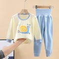 thumbnail image 2 of TAIAOJING Toddler Girls Boys Baby Soft Pajamas Toddler Cartoon Prints Hight Waist Long Sleeve Kid Sleepwear Sets 3-6 Months, 2 of 3