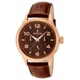 thumbnail image 2 of Invicta Men's 12203 Vintage Brown Dial Leather Strap Rose Gold Tone Stainless Steel Auto Multicalendar Watch, 2 of 3