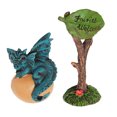 thumbnail image 4 of Dragón de jardín de hadas, resina resistente al agua, colores brillantes, detalles ricos, minifigura de dragón con guía para decoración DIY, 4 of 5