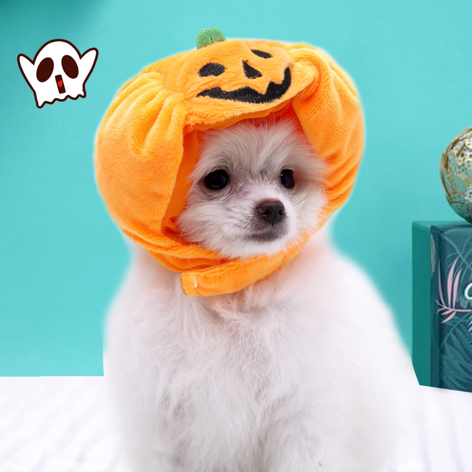 Pet Hat Pumpkin Pattern Dressup Skin Friendly Pet Dogs Pumpkin Cap for
