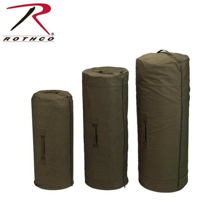 Canvas duffle bag with best sale zipper