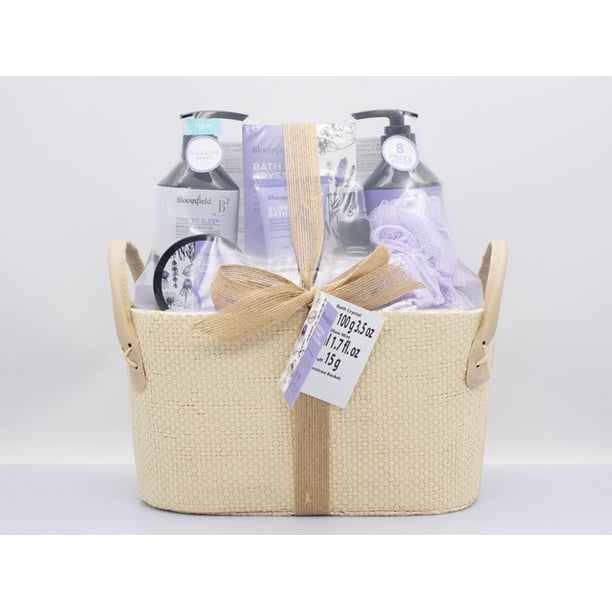 Bloomfield Sleep Easy, Evening Bath Gift Basket, 8 Pieces