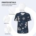 thumbnail image 3 of Goofa Vintage Marine Pattern Mens Golf Shirt Baseball T-shirt Moisture Wicking Dry Fit Performance Sport Short Sleeve Striped Golf Polo Shirts-Small, 3 of 7