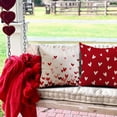 thumbnail image 4 of Valentine''s Day Pillow Covers 18x18 Inch Set of 2 Small Red Pink Hearts Decor White Throw Pillow Covers Valentine''s Day Cushion Case Decoration for Sofa Couch 56C, 4 of 6