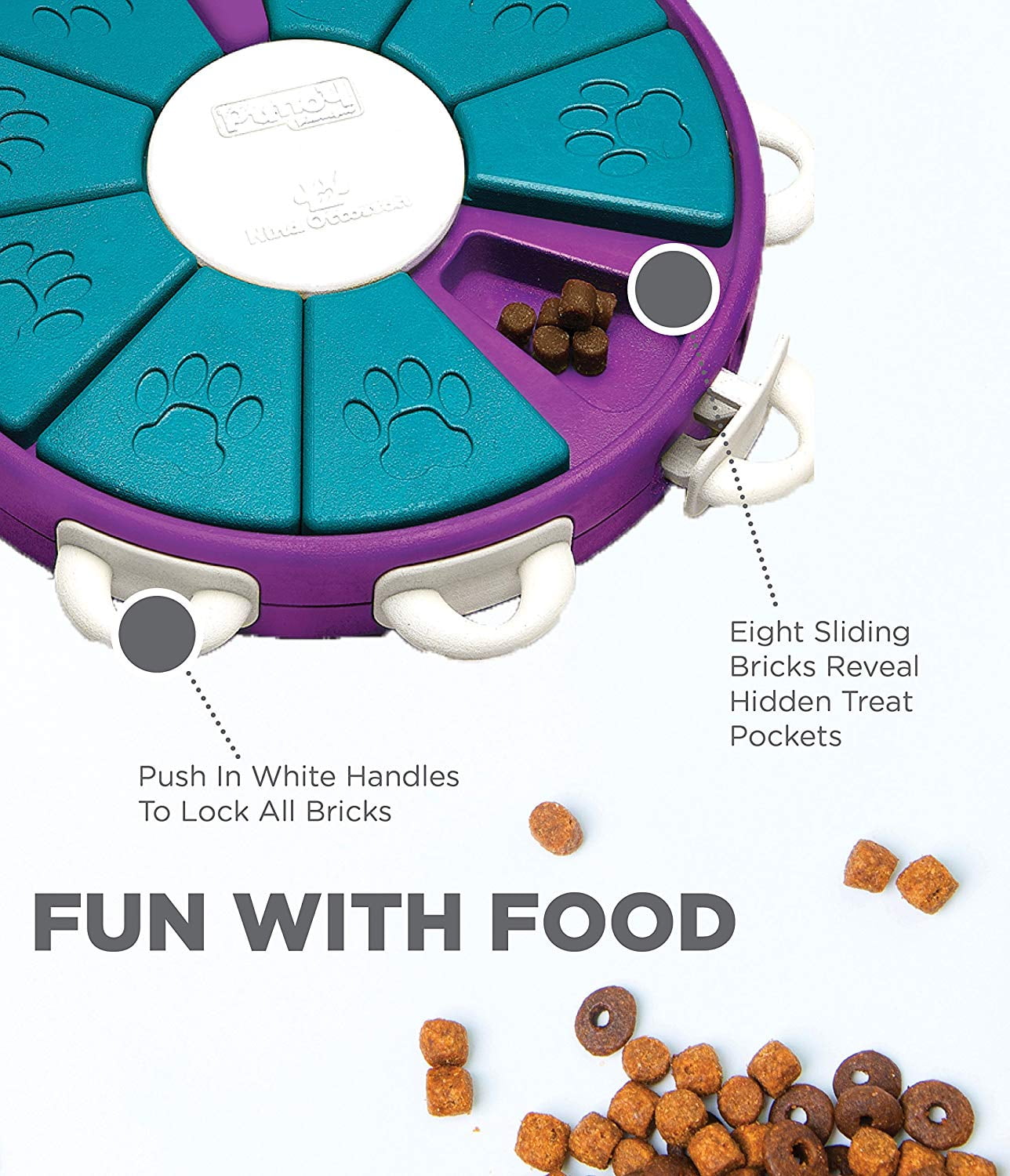 Nina Ottosson Outward Hound Dog Tornado - Food Puzzle Toy Review (Works  with RAW!) Slow Feeder 