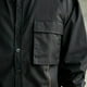 thumbnail image 3 of Camisas Oversize Hombre Abrigo de camisa de manga larga de rayas sólidas informales de para hombre (Black, M), 3 of 5