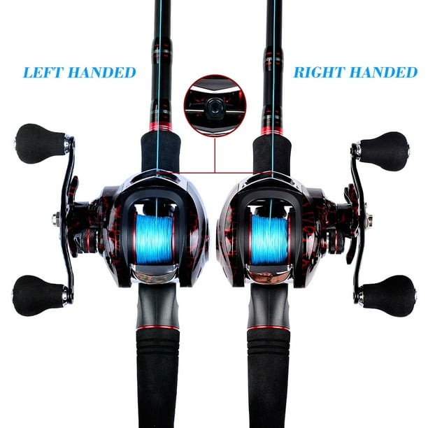Baitcasting Reel 18+1BB Stainless Steel Bearings 15.4 LB Super Drag 7.2:1  Gear Ratio High Speed and Super Silent Spool Low Profile Fishing Reel  Fishing Tool Available for Freshwater and Saltwater - Le 