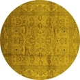 thumbnail image 1 of Ahgly Company Indoor Round Oriental Yellow Industrial Area Rugs, 8' Round, 1 of 4