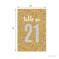 thumbnail image 2 of Signature Light Gray, White, Gold Glittering, Table Numbers 21-40, 4x6-inch, 2 of 2