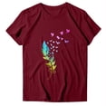 thumbnail image 4 of DondPO Tshirts for Women,Graphic Tee Women Shirt Casual Stylish Top Shirts Short Sleeve Shirts,Summer Tops for Women 2024,Deal Of The Day Red XXL, 4 of 5