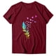 thumbnail image 3 of Gibobby Playera de Manga Corta con Cuello Redondo Mujeres Blouse Top Round Neck con estilo T camisas(Rojo,XL), 3 of 5