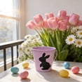 thumbnail image 6 of Easter Mini Buckets,Small Metal Rabbit Buckets with Handle – 4.1" Galvanized Bucket Leak Proof & Rust Resistant,Best for Easter Party Décor,Candy Craft,Pencill Holder Classrooms(Purple), 6 of 9