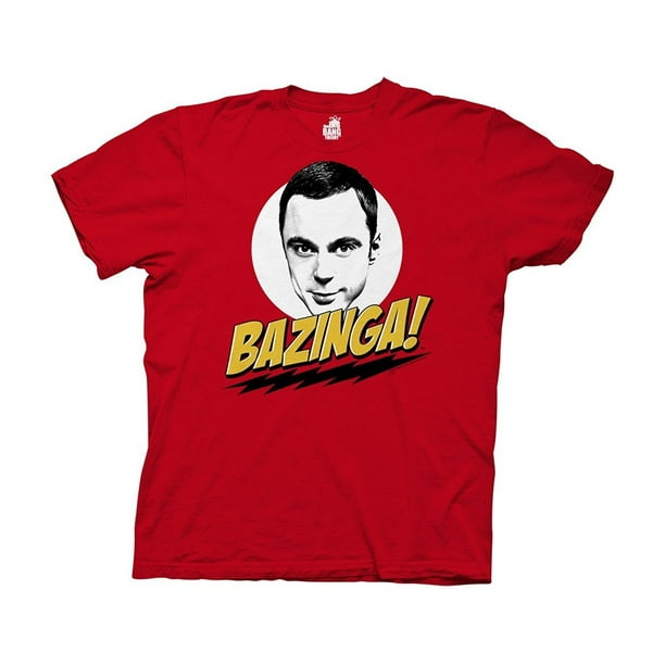 Tv Store Online The Big Bang Theory Sheldon Cooper Bazinga Red Adult T Shirt Walmart Com Walmart Com