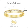 thumbnail image 3 of AFFY 0.25 Carat Diamond Wedding Band Ring for Women and Men Round Lab Grown Diamond Half Eternity Anniversary Rings in 10K Solid Yellow Gold, Ring Size 6, 3 of 7