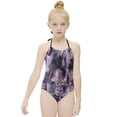 thumbnail image 3 of The Vampire Diaries Pattern Children's One-piece Swimwear Halterneck Swimsuit Summer Beach Girl's Bathing Suits Breathable Beachwear, 3 of 7