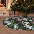 thumbnail image 6 of Yiaed Lilies Flowers Print Christmas Tree Skirt , Tree SkirtsTree Mat for Christmas Winter Holiday Indoor Decorations-48", 6 of 7