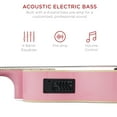 thumbnail image 3 of Best Choice Products 22-Fret Full Size Acoustic Electric Bass Guitar w/ 4-Band Equalizer, Truss Rod, Padded Gig Bag - Pink, 3 of 7