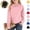 Pink, variant on Mfakffe Kids Polo Shirts Back To School School Uniform Long Sleeve Shirts Casual Notch Collar(Sky Blue,3-4 Years)