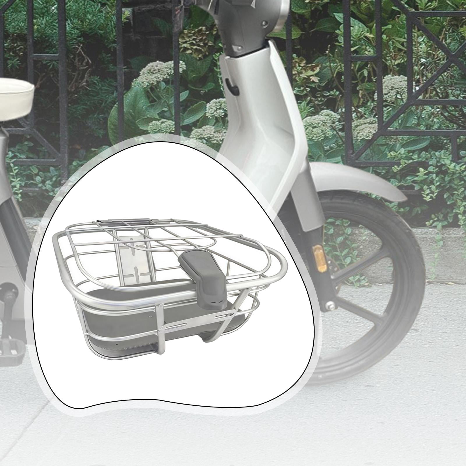 harayaa Electric Bike Front Basket Bicycle Storage Basket for Riding Biking Shopping silver
