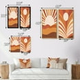 thumbnail image 4 of Designart "Midcentury Terracotta Sun Retro Landscape II" Modern Midcentury Wall Art Set Of 2 - Mid-Century Brown Gallery Wall Set For Home Decor, 4 of 6