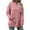 Pink, variant on Arlun Women's Hoodless Sweatshirts Autumn Winter Casual Relaxed Fit Crew Neck Pullovers Soft Comfortable Solid Color Stylish Basic Tops with Pocket for Everyday Wear Pink XL