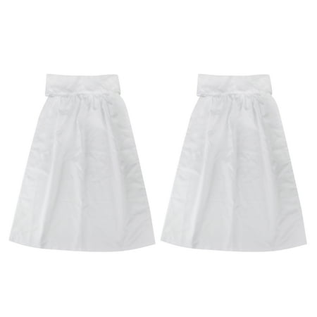 

Toptie 2 Pack Maid White Long Half Aprons Christmas Waist Apron for Party Great for Cooking Baking-White-Adult Medium