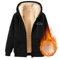 thumbnail image 7 of idosla Womens Fleece Lined Zip Up Hoodie Thermal Warm Sherpa Pullover Sweatshirts Love Heart Print Sweaters Cute Tops (Black, 4XL), 7 of 7