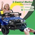 thumbnail image 4 of Okybaby 12V Kids Ride on Toys with Remote Control&Four-wheel Suspension, Eelectric Ride on Truck Car with Dual Motors, Bluetooth, LED Lights,MP3, USB, Toddler Toys Car for Kids 2+, Blue, 4 of 8
