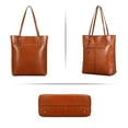 thumbnail image 4 of Kattee Vintage Genuine Leather Tote Shoulder Handbag for Woman with Adjustable Handles, 4 of 6