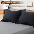thumbnail image 6 of Bed in a Bag Full Reversible Comforter Sets 7pcs All Season Down Alternative Bedding Sets Black and Grey with Comforter, Pillow Shams, Flat Sheet, Fitted Sheet and Pillowcase, 6 of 14