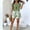 Green, variant on Morttic Women's Short Sleeve Tee & Printed Shorts Set – Solid Top with Patterned Bottom Spring/Summer Casual Wear Purple，XXL
