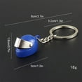 thumbnail image 4 of Xingzhi Keychain Compact Size Exquisite Purse Pendent Decor Sweet Gift Decorative Fashionable Design No Burrs Helmet-shaped Ring Silver 1Set, 4 of 6