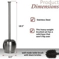 thumbnail image 2 of ToiletTree Products Modern Deluxe Freestanding Stainless Steel Toilet Plunger (Gun Metal, Toilet Plunger 6.5” x 6.5” x 18.5”), 2 of 5