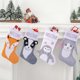 thumbnail image 4 of Calcetín navideño Calcetines navideños para recién nacidos Calcetín navideño para bebés y niñas 1.ª Navidad Decoraciones blancas, 4 of 4