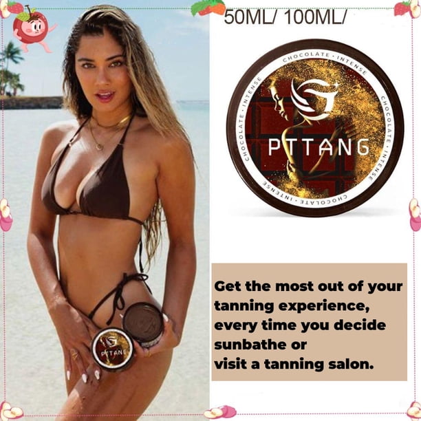 Crema bronceadora de Chocolate sin sol, loción bronceadora para la piel, bronceado autobronceador para playa, loción potenciadora, aceite bronceador, 100ml Fivean unisex