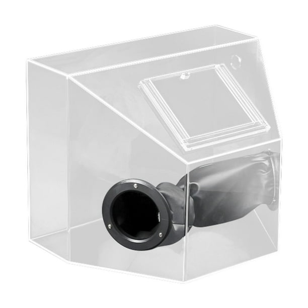 Caja de polvo de pulido eléctrico totalmente cerrada, versátil y práctica para pulidoras de mesa. 35 cm x 45 cm