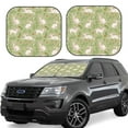 thumbnail image 2 of Picia Cute Rabbit And Flower 2 Piece Car Windshield Sun Shade Foldable | Foldable Sun Shield for Front Window Blocks UV Rays and Keeps Your Vehicle Cool-Small, 2 of 7