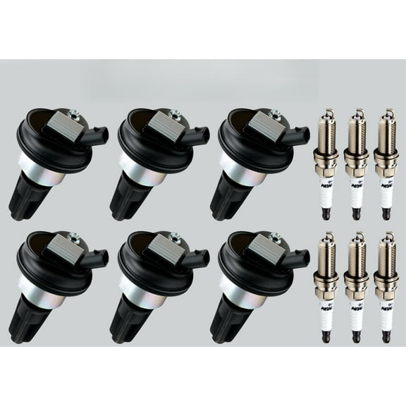 6X  Ignition Coil   Iridium Spark Plug for Chevy Trailblazer GMC Isuzu UF303
