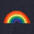 thumbnail image 2 of Dalix Rainbow Embroidered Cropped Flowy Soft Cotton Short Sleeve T Shirt Womens in Heather Navy M Medium, 2 of 5