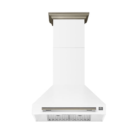 Forno Aria 30 Inch Wall-Mounted Range Hood in White
