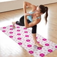 thumbnail image 6 of Pink Daisy Flower Polka Dots Pattern Hot Yoga Mat Towel Non Slip for Hot Yoga - Quick-Drying Yoga Mat Cover with 4 Corner Pockets with Travel Bag - Hot Yoga Towel Non Slip 74"x26", 6 of 6
