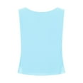 thumbnail image 2 of JanJean Débardeur d'Été Décontracté Sans Manches pour Femmes, Léger, en Chiffon, Col Rond, Bleu Clair 3TG, 2 of 6
