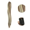 thumbnail image 4 of Unique Bargains 1 Pc Long Straight Hair Wig Hair Clips for Hair Extension 21.65" Length Beige Brown, 4 of 6