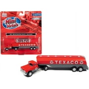 Classic Metal Works CMW31202 5.75 in. 1-87 Scale 1960 Ford Tanker Texaco Model Truck, Red & Gray